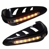 7-8 Inch Handlebar Brush Hand Guards 6 Led Turn Signa Handguard Protector Yamaha Kawasaki Bmw Dual Road Dirt Atv